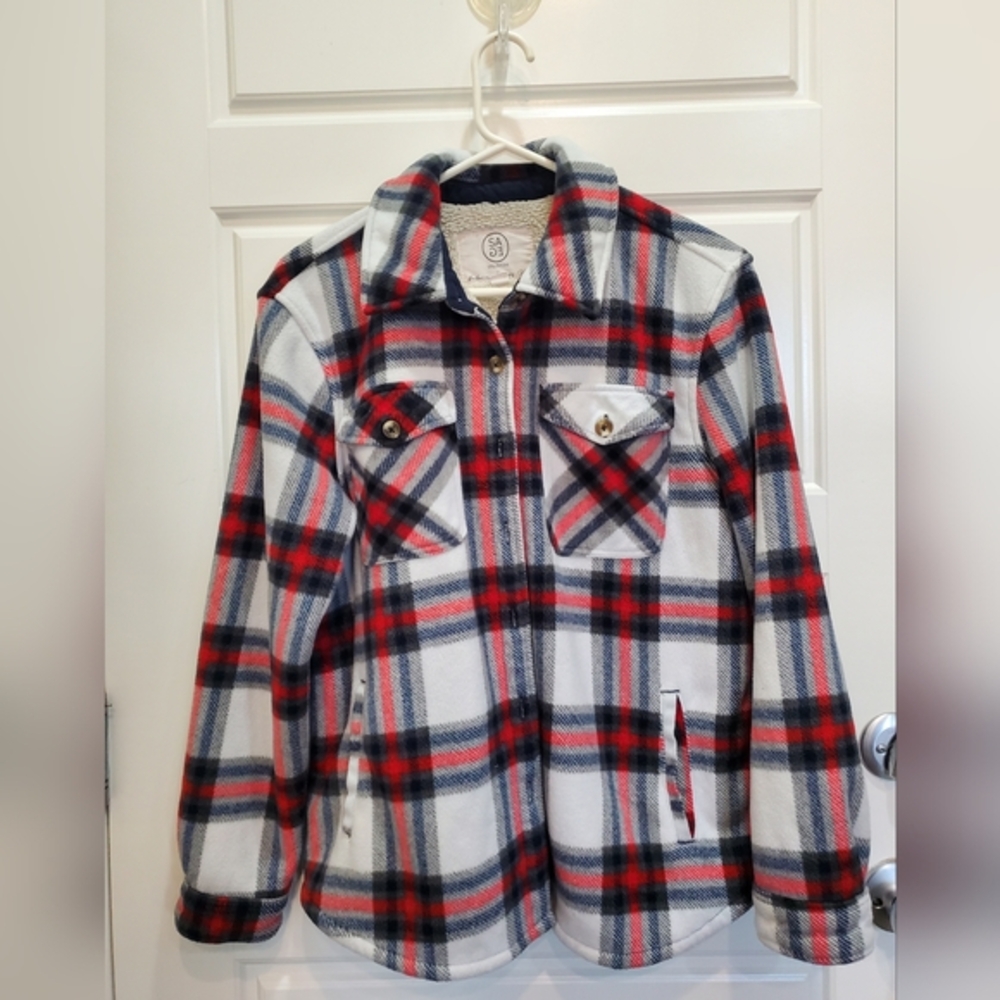 Flannel jacket plaid coat